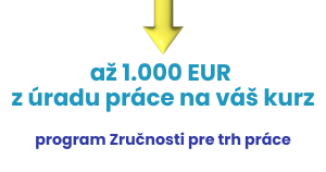 Získajte až 1.000 EUR z úradu práce na váš kurz z programu Zručnosti pre trh práce